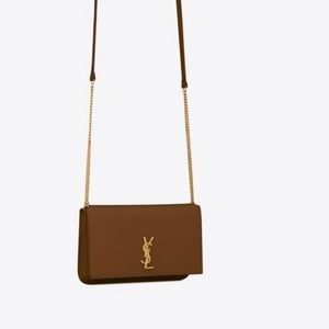 YSL CASSANDRE PHONE HOLDER WITH STRAP IN SMOOTH LEATHER